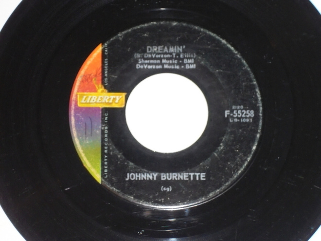 7" JOHNNY BURNETTE  Dreamin - single 1960 USA rockabilly EX-