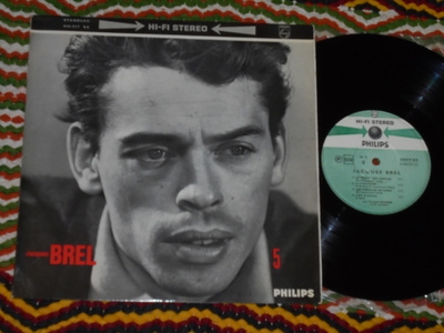 JACQUES BREL - No 5 - 10" LP 1961 chanson EX-