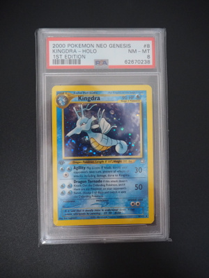 Pokemon kortti Kingdra Neo Genesis 1st edition PSA 8
