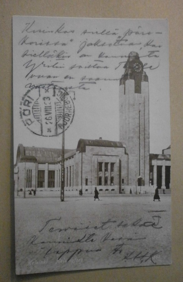 Helsinki, Rautatieaseman torni, mv valokuvapk, p. 1923