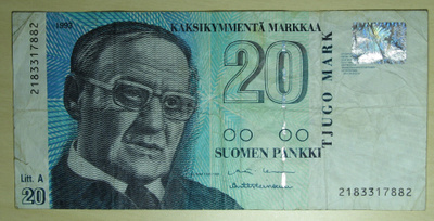 1993 SUOMI 20 Markkaa