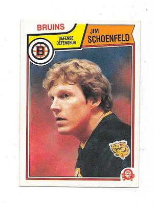 1983-84 OPC #59 Jim Schoenfeld , Boston Bruins