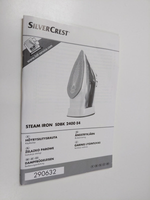 Silvercrest Steam iron SDBK 2400 E4 (käyttöohje)