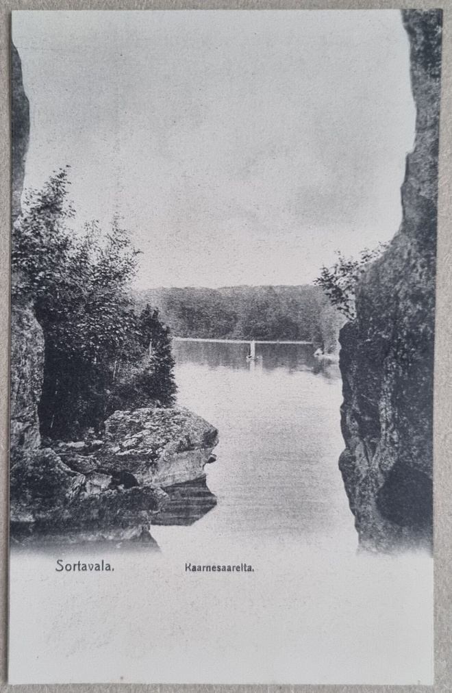 Sortavala Kaarnesaari postikortti+negatiivi