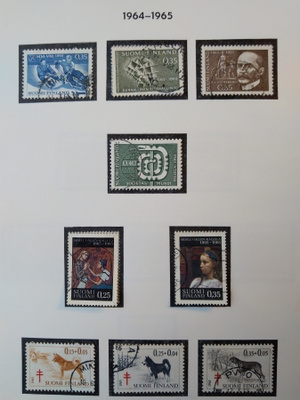 1964 - 1965 Suomi postimerkki 9 kpl