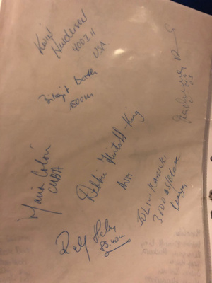 Yleisurheilijoiden nimikirjoituksia (Maailmankisat 1988)