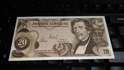 Austria Itävalta 20 Schilling 1967 sn831 aUNC