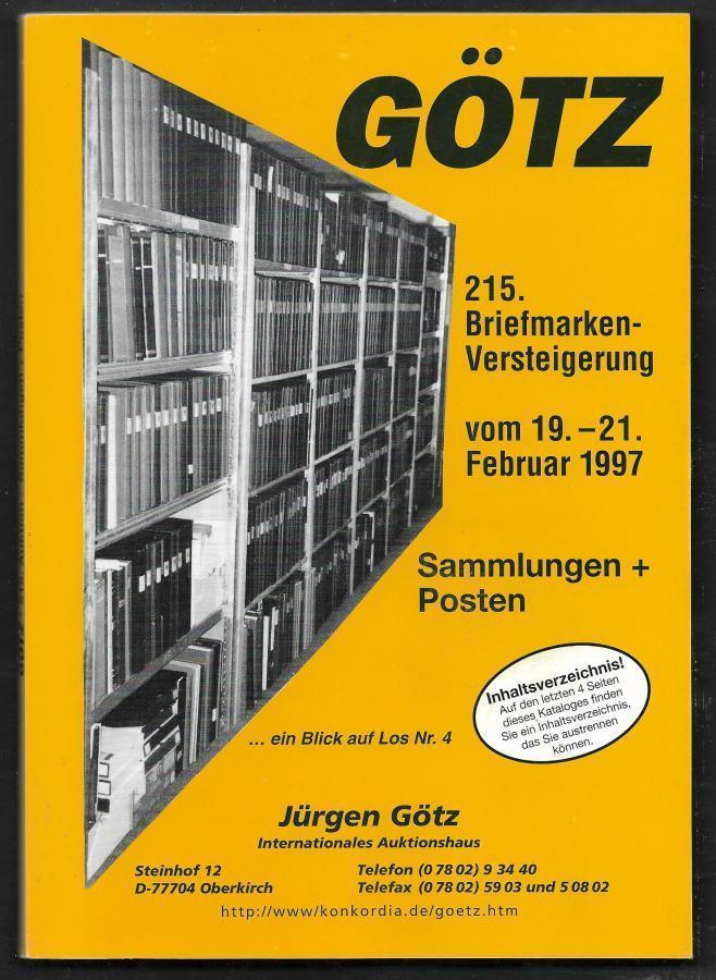 Huutokauppaluettelo - Götz 19.2.1997