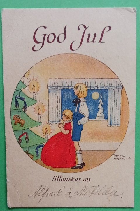 Yvonne Millde: Lapset ihailevat joulukuusta, p. 1928