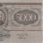 5000 Markkaa 1945 Litt.A AA-sarjaa, kl.4 - pikkukuva 1