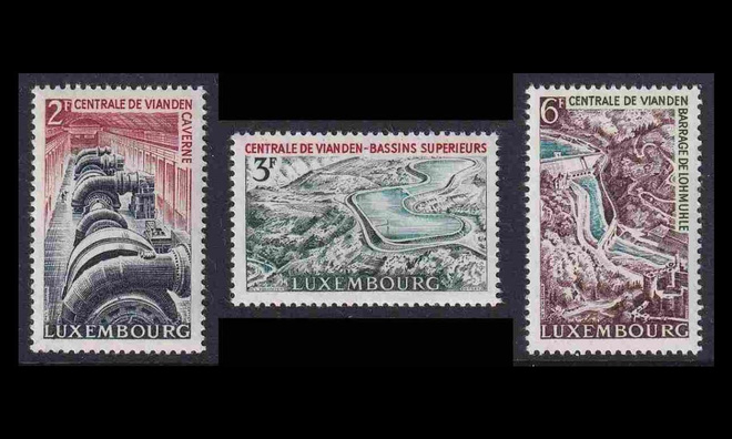 Luxemburg 693-5 ** Pumppuvoimalan käyttöönotto (1964)