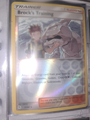 Brock's training 55/68 trainer rare reverse holo card