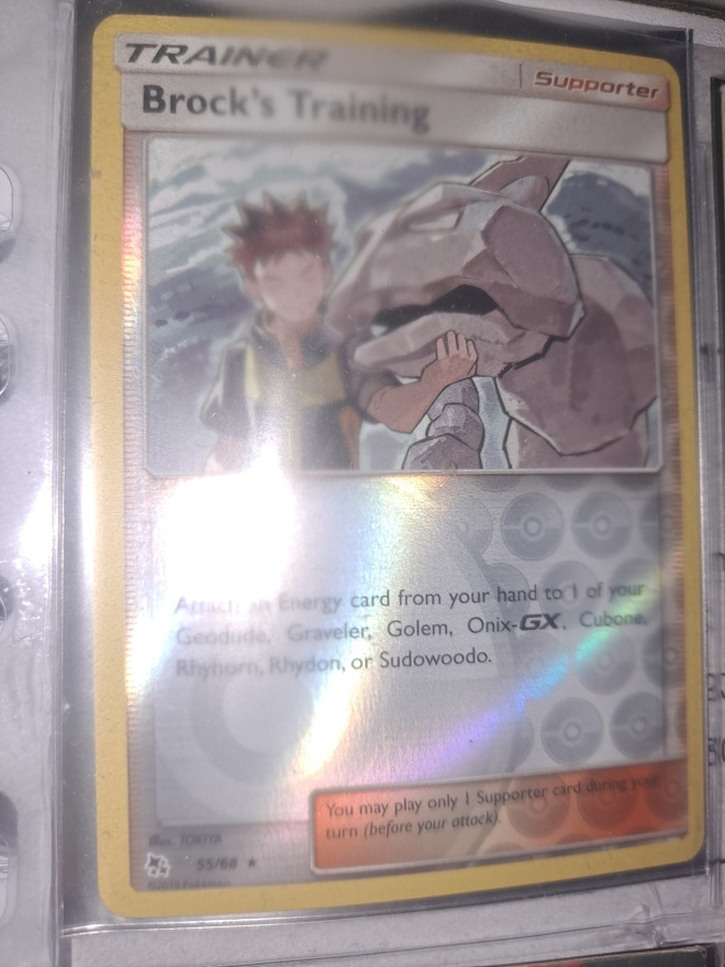 Brock's training 55/68 trainer rare reverse holo card