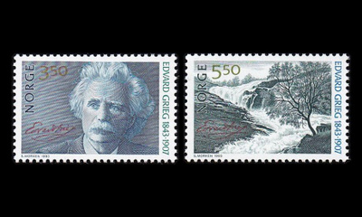 Norja 1125-6 ** Edvard Grieg (1993)