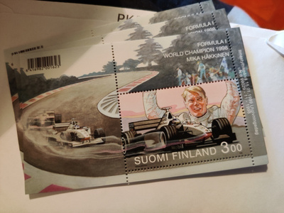 Formula I World Champion 1998 Mika Häkkinen postimerkki