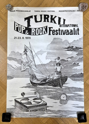 ENSIMMÄINEN RUISROCK -juliste  (1970, Timo Aarniala)