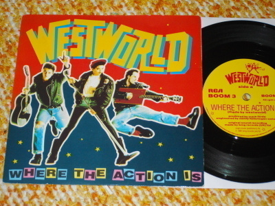 7" WESTWORLD where the action is - single -87 rockabilly EX