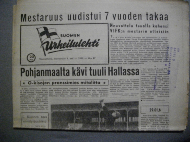 Suomen Urheilulehti Nro 87/1953 (13.3)