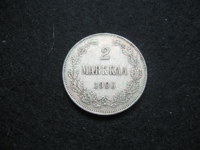2 markkaa 1906 - hopeaa