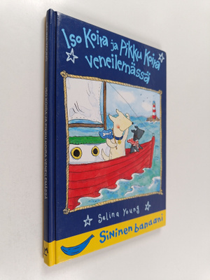 Selina Young : Iso koira ja pikku koira veneilemässä