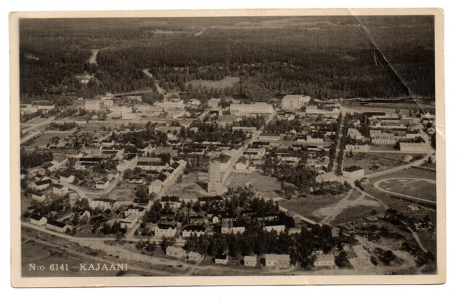 KAJAANI: ilmakuva (Tmi Karhumäki n:o 6141, mv )