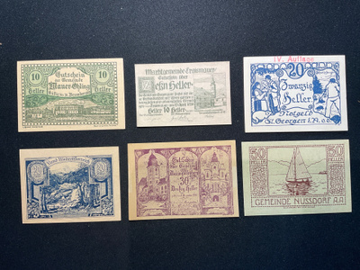 Erä Austria Notgeld - saksaa osaaville, vuosi 1920.