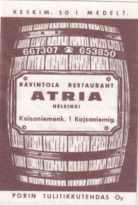 Helsinki , Ravintola ATRIA 3/9
