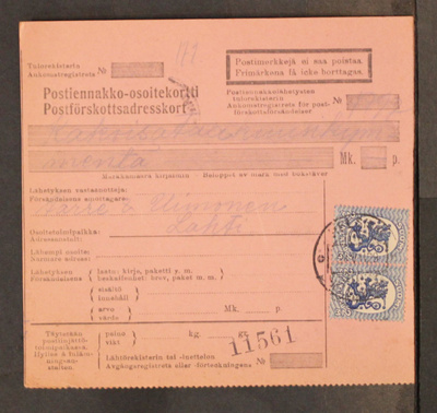 # 23387 # Pe.osoitus Helsinki > Lahti - 1929