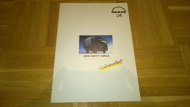 Esite MAN L2000 lisävarusteet, noin 1991, kuorma-auto