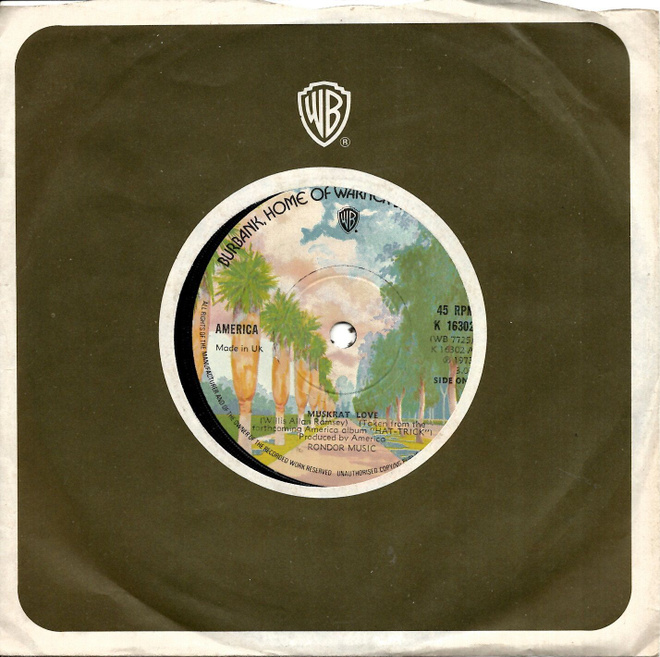 AMERICA: Muskrat Love / Cornwall Blank  7"