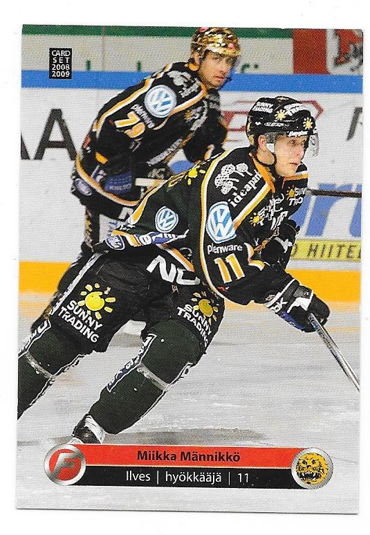 2008-09 CardSet #92 Miikka Männikkö Ilves