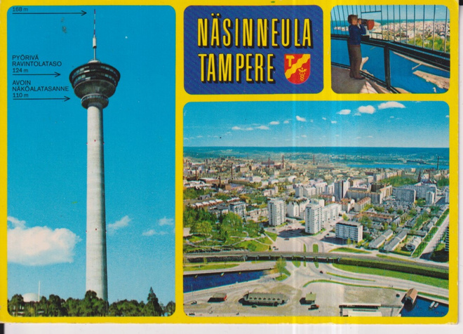 Tampere. Näsinneula, vaakuna, sommitelmakortti    e49