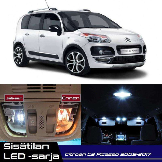 Citroen C3 Picasso Sisätilan LED-sarja 10-osainen