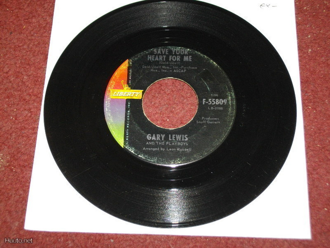 7" GARY LEWIS - save your heart for me - single -65 rock EX-