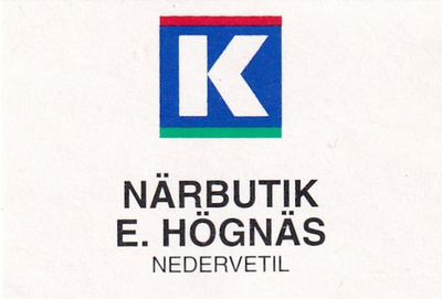 Nedervetil,  Närbutik E. Högnäs   b609