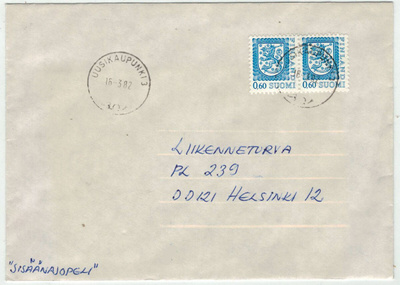 M975 1975 60p pari kirje