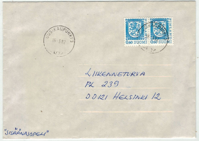 M975 1975 60p pari kirje