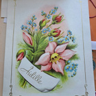 kukkakimppu äidille, taittokortti, kulkenut 1956 - pikkukuva 1
