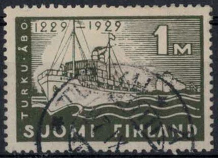 1929 Turku 1 mk kaunis TURKU