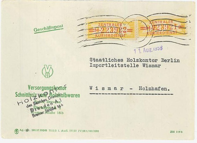 DDR Verwaltungspost Mi 17 2 kpl kirjeellä