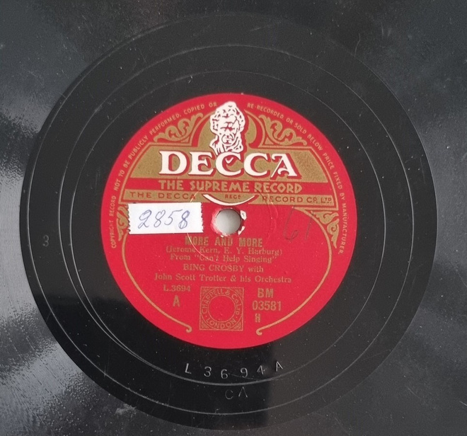 Savikiekko 1945 - Bing Crosby - Decca BM 03581