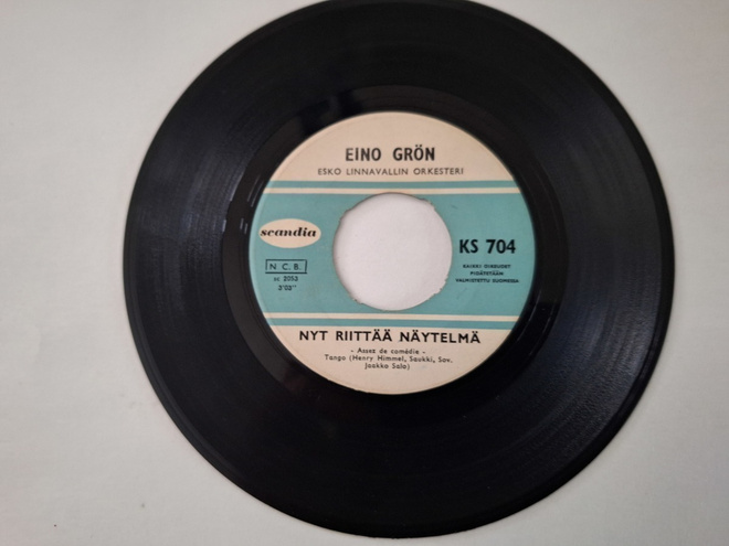 EINO GRÖN - NYT RIITTÄÄ NÄYTELMÄ 7 " Vinyyli Sinkku