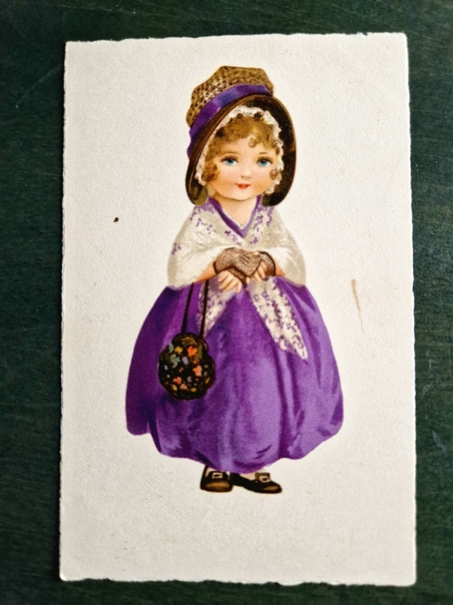 Pikku Lady Vintage  postikortti 1930-40.Ellen Clapsaddle