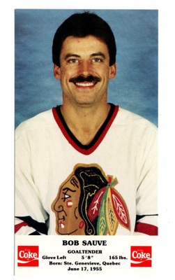 Bob Sauve Chicago Blackhawks Team Issue Postcard