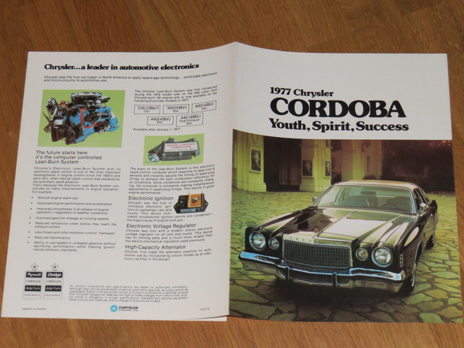 1977 Chrysler Cordoba esite - KUIN UUSI