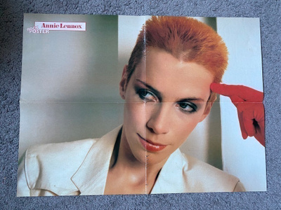 Annie Lennox juliste ja tarra + keräilykuva + toivekuva