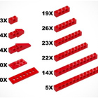 LEGO Technic: 160 x Punainen palikka & levy - pikkukuva 1