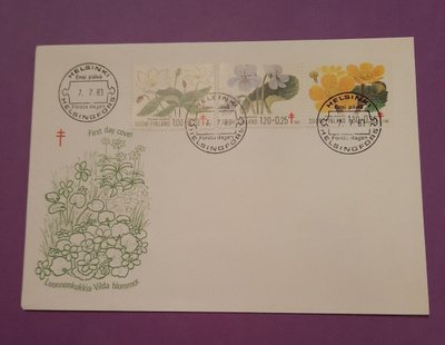 FDC Tub. Luonnonkukkia 1983