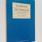 William G. Cochran : Sampling techniques - pikkukuva 1