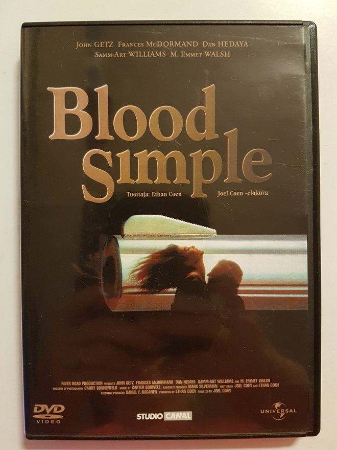 Blood Simple (1999) DVD Suomijulkaisu Joel Coen